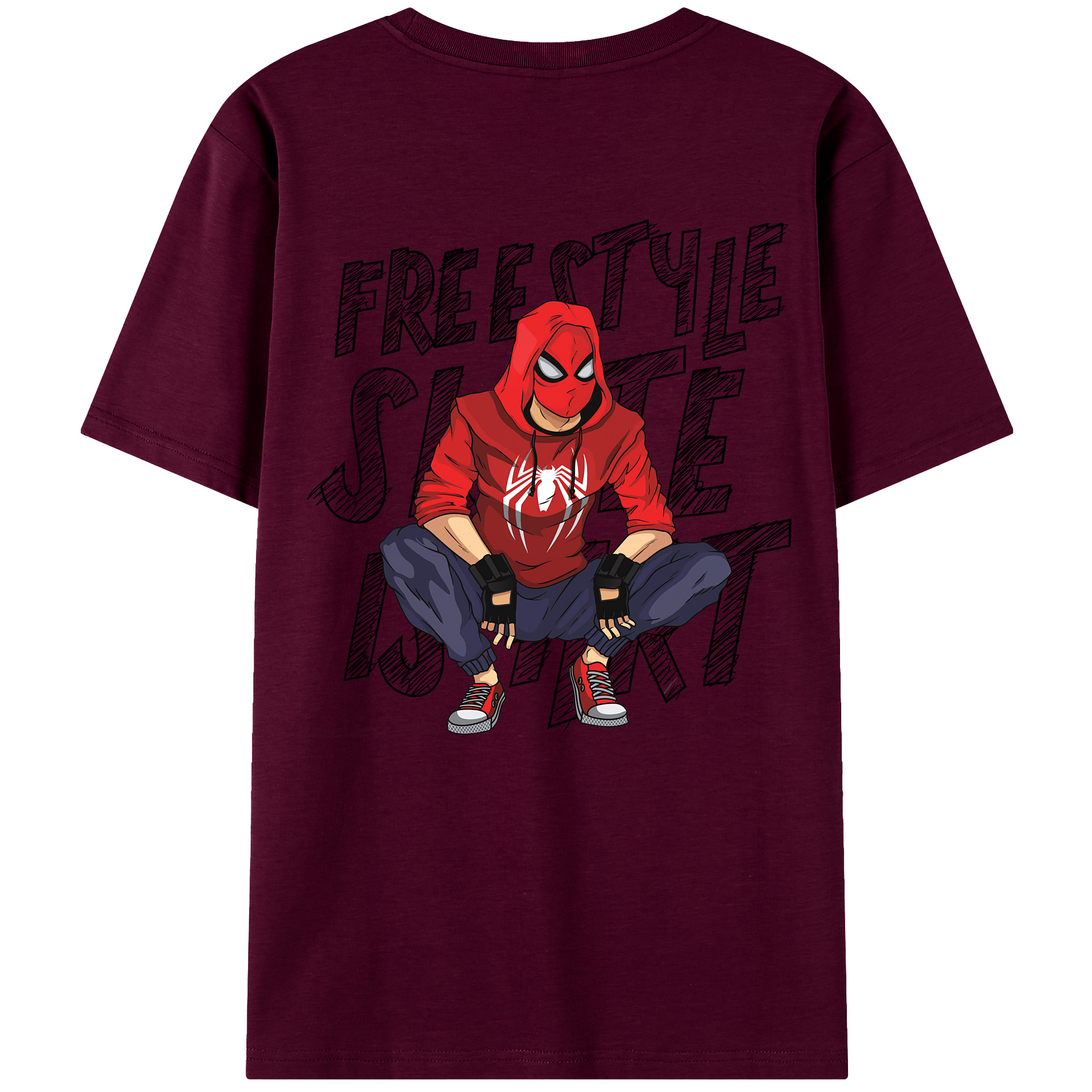 （画像用） Spider Man スパイダーマン レディース半袖Tシャツ(バックプリント)
